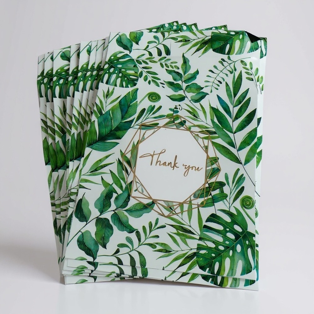 PRICE IS FIRM - Set of 10 Palm Gold 10 x 13 ‘Thank You’ Poly Shipping Bags